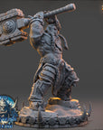 Krulgar Bonebreaker - The Frostbane Legion (Ice Orcs) - 3d Printed Miniature sculpted by Daybreak Miniatures