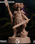Florasarii (Flowerfolk) Fighter - 3d Printed Miniature Sculpted by Sordane Publishing