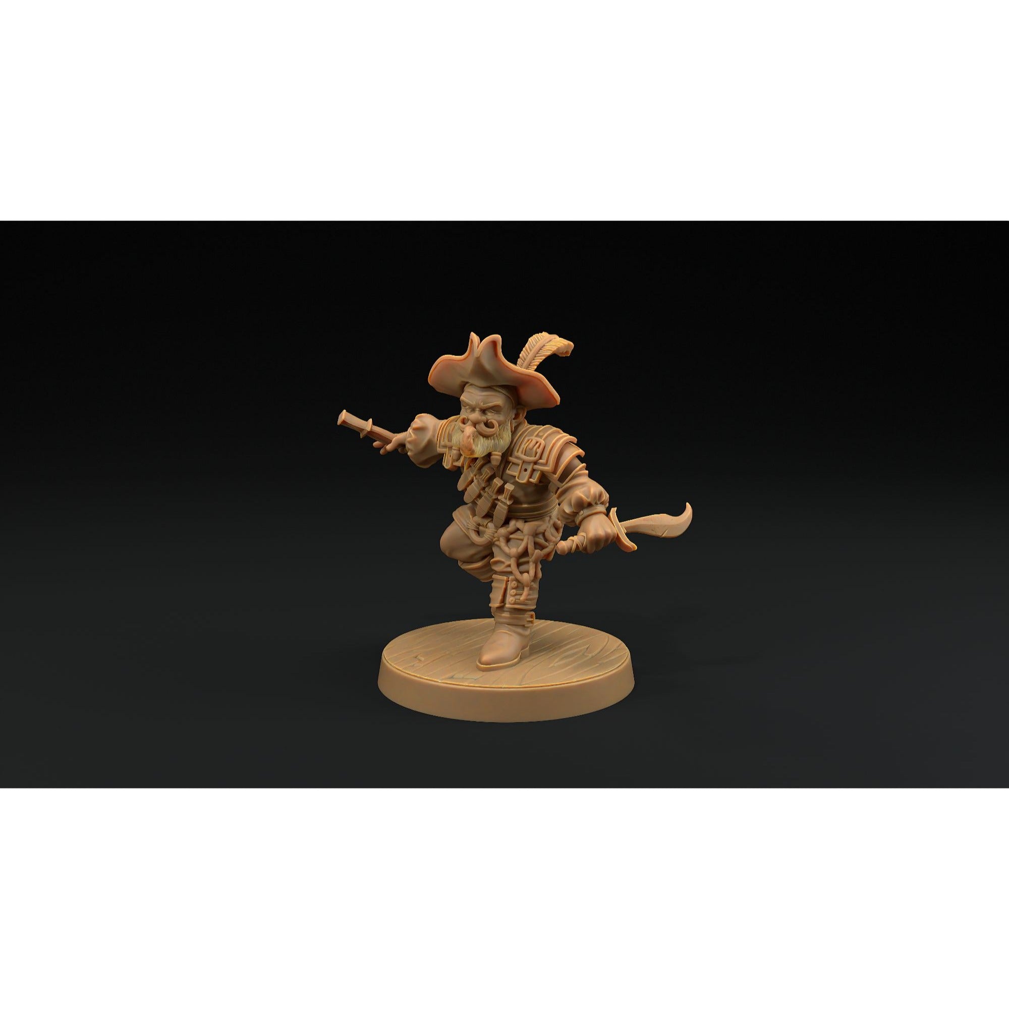 Flint Stonetoe, Dwarven Trapper - Hunt for the Last Sea Angel - 3d Printed Miniature Sculpted by Dragon Trappers Lodge