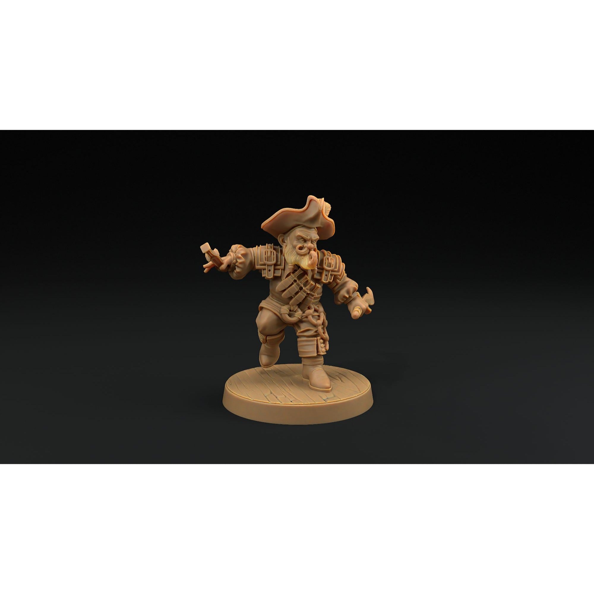 Flint Stonetoe, Dwarven Trapper - Hunt for the Last Sea Angel - 3d Printed Miniature Sculpted by Dragon Trappers Lodge