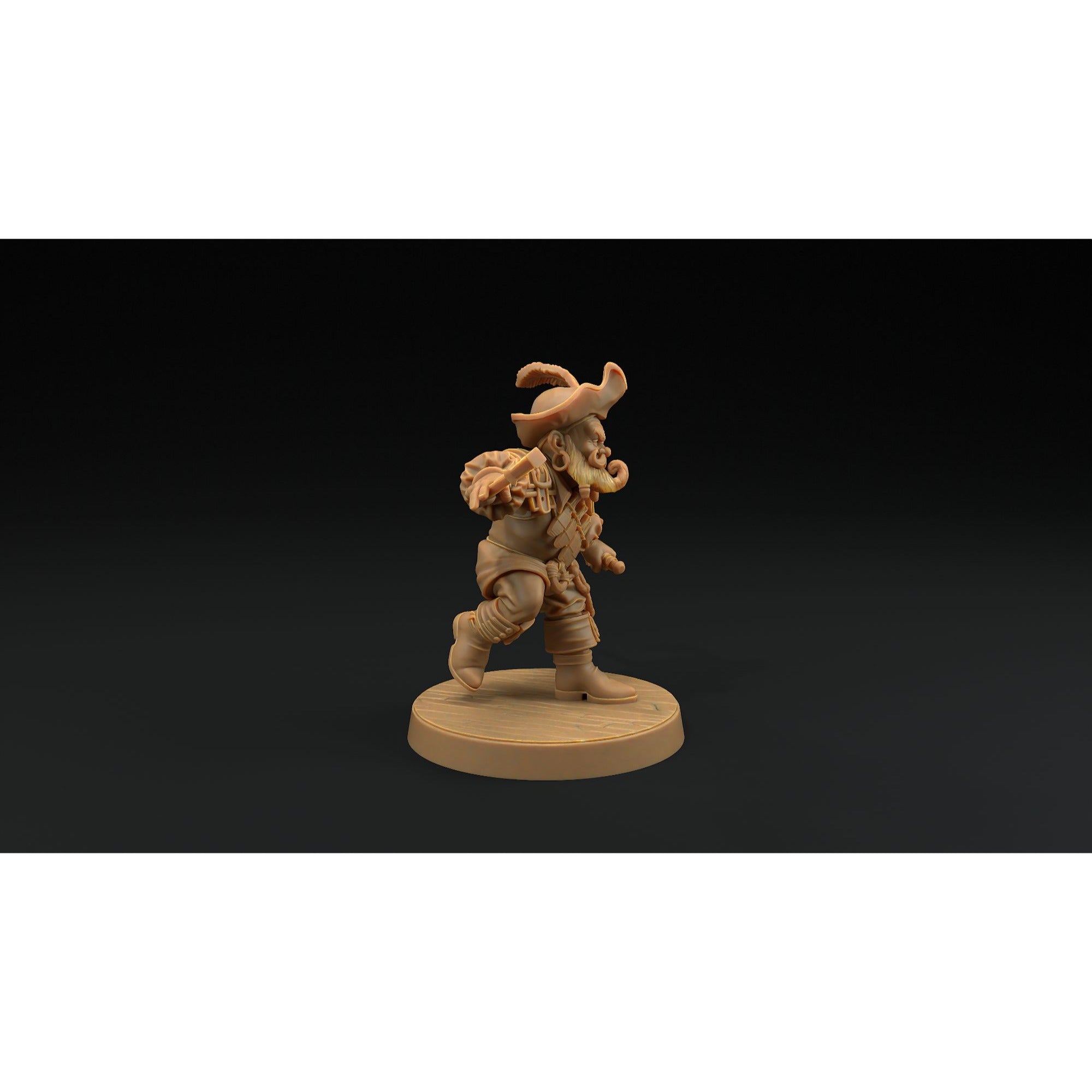 Flint Stonetoe, Dwarven Trapper - Hunt for the Last Sea Angel - 3d Printed Miniature Sculpted by Dragon Trappers Lodge