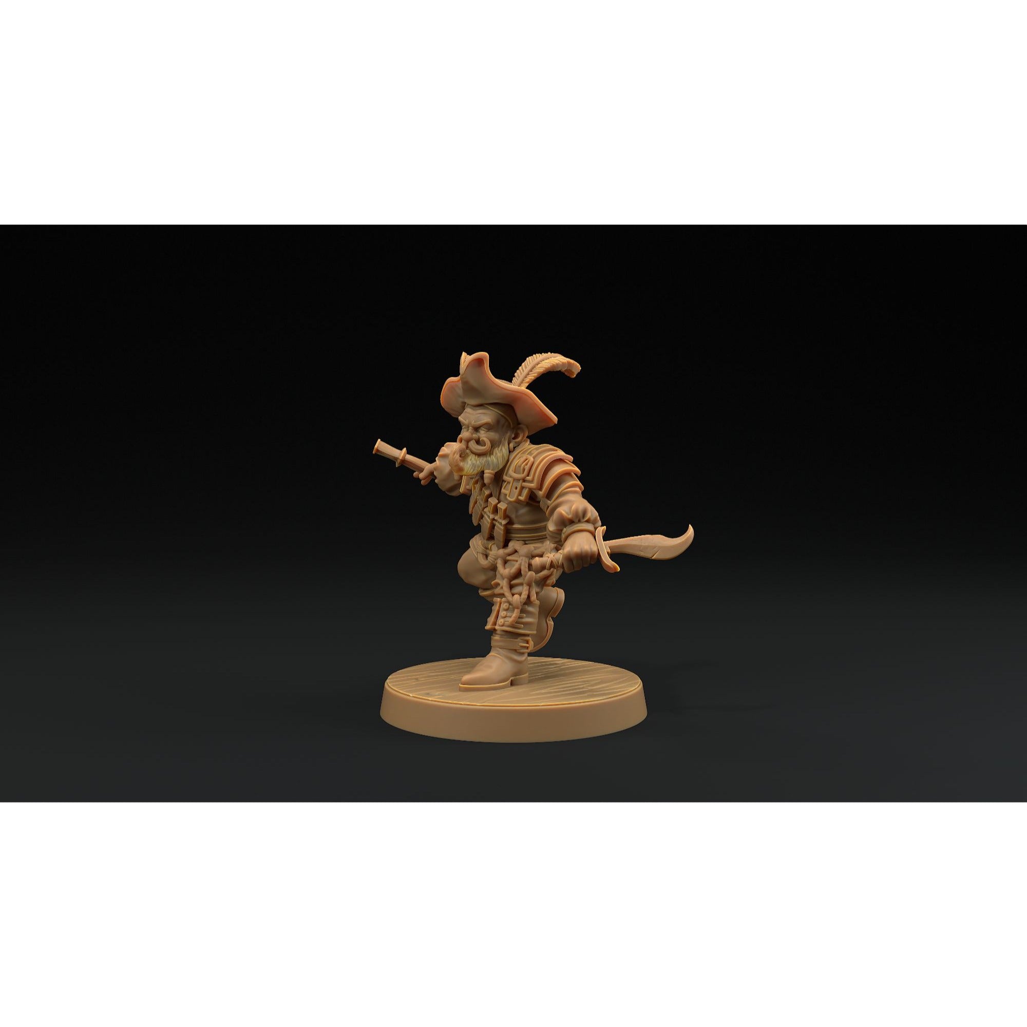 Flint Stonetoe, Dwarven Trapper - Hunt for the Last Sea Angel - 3d Printed Miniature Sculpted by Dragon Trappers Lodge