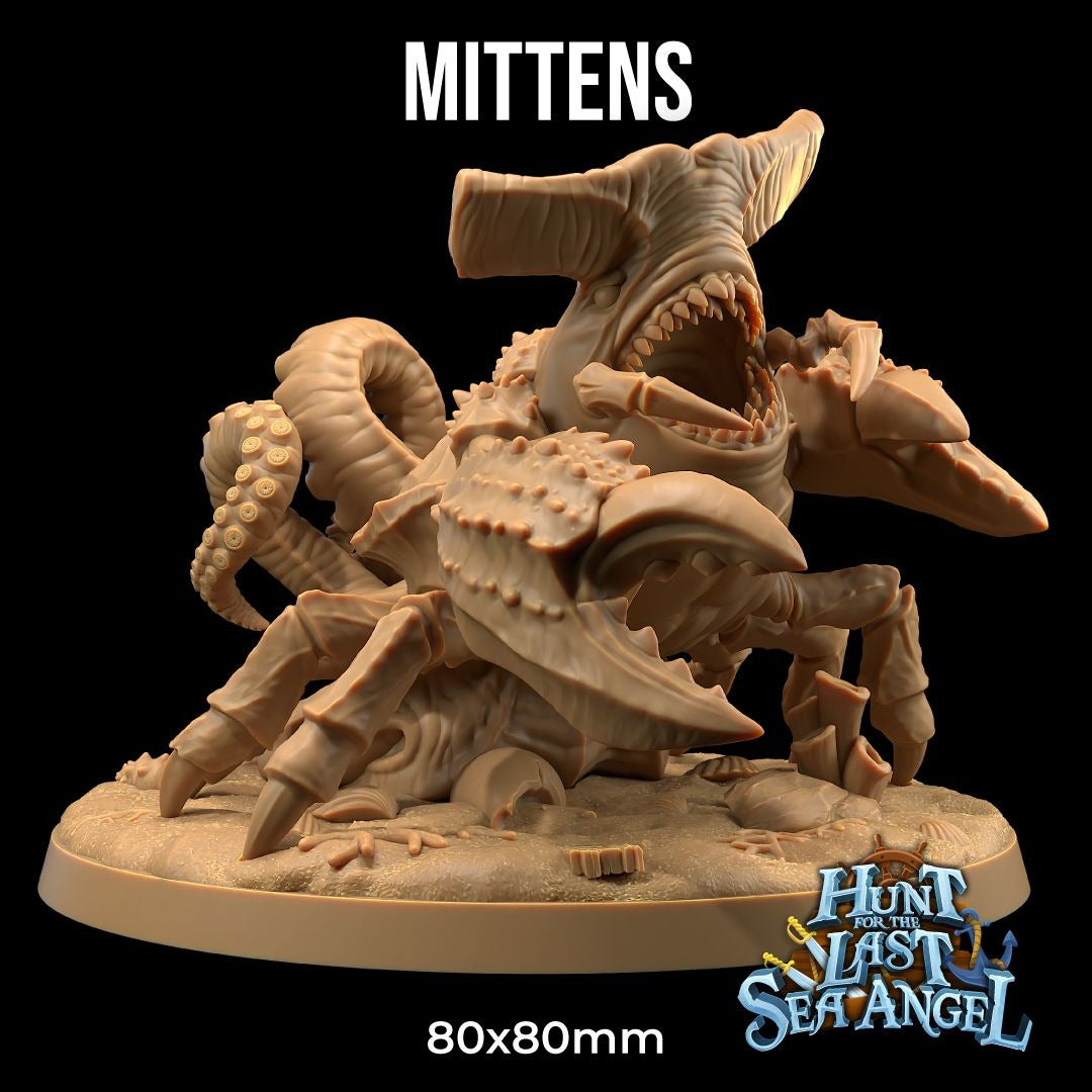Mittens - Hunt for the Last Sea Angel - 3d Printed Miniature Sculpted by Dragon Trappers Lodge