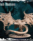 Dark Manticore - Army of Darkness: Dark Elves - 3d Printed Miniature Sculpted by Monolith Arts
