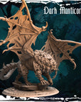 Dark Manticore - Army of Darkness: Dark Elves - 3d Printed Miniature Sculpted by Monolith Arts