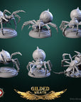 Golden Loom Crawlers - Gilded Wrath - 3d Printed Miniature Sculpted by White Werewolf Tavern
