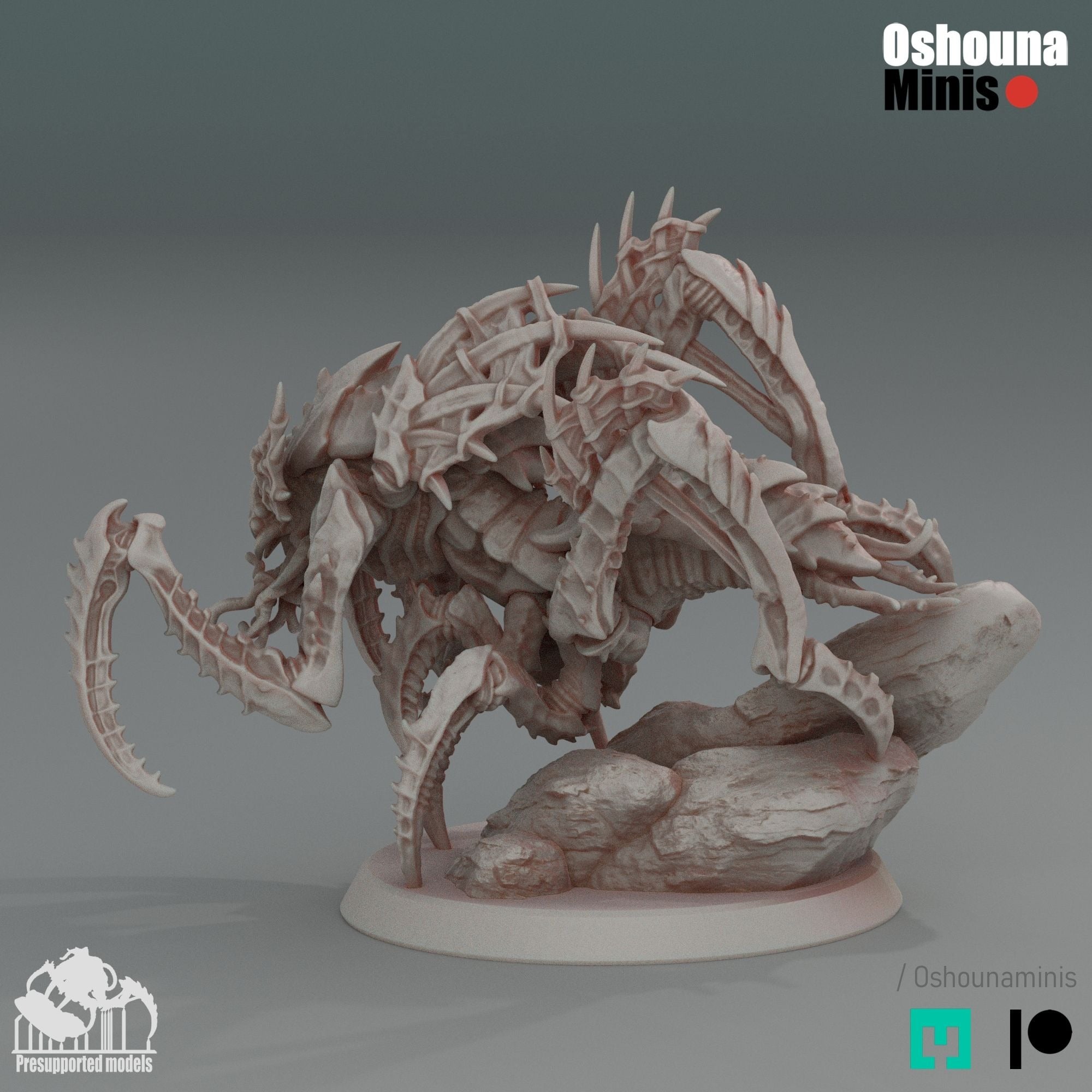 Deep Hive King Leaper - 3d Printed Miniature by OshounaMinis