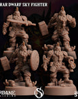 Astrar (Sky Dwarf) Fighter -  3d Printed Miniature Sculpted by Sordane Publishing