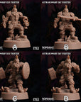 Astrar (Sky Dwarf) Fighter -  3d Printed Miniature Sculpted by Sordane Publishing
