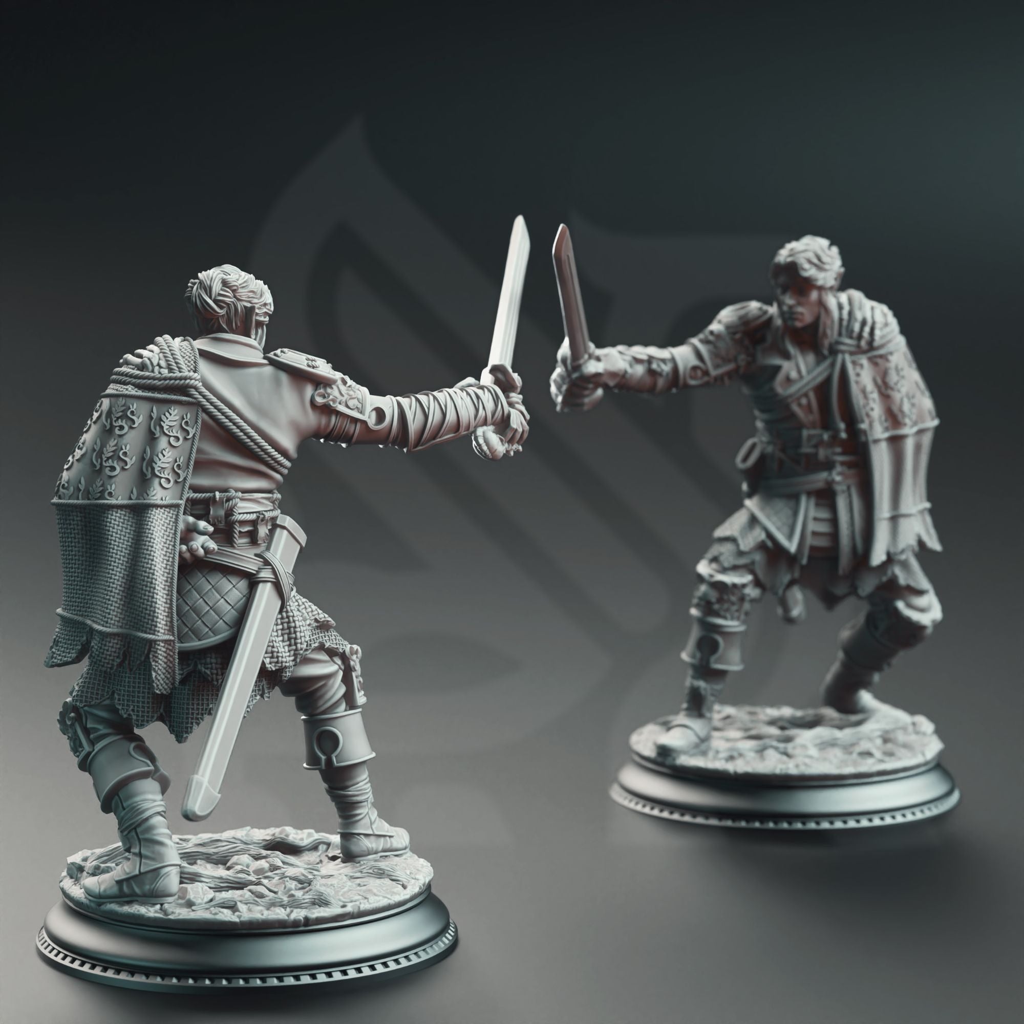 Corin of Lamhet, Half-Elf Duelist - 3d Printed Miniature Sculpted by DM Stash