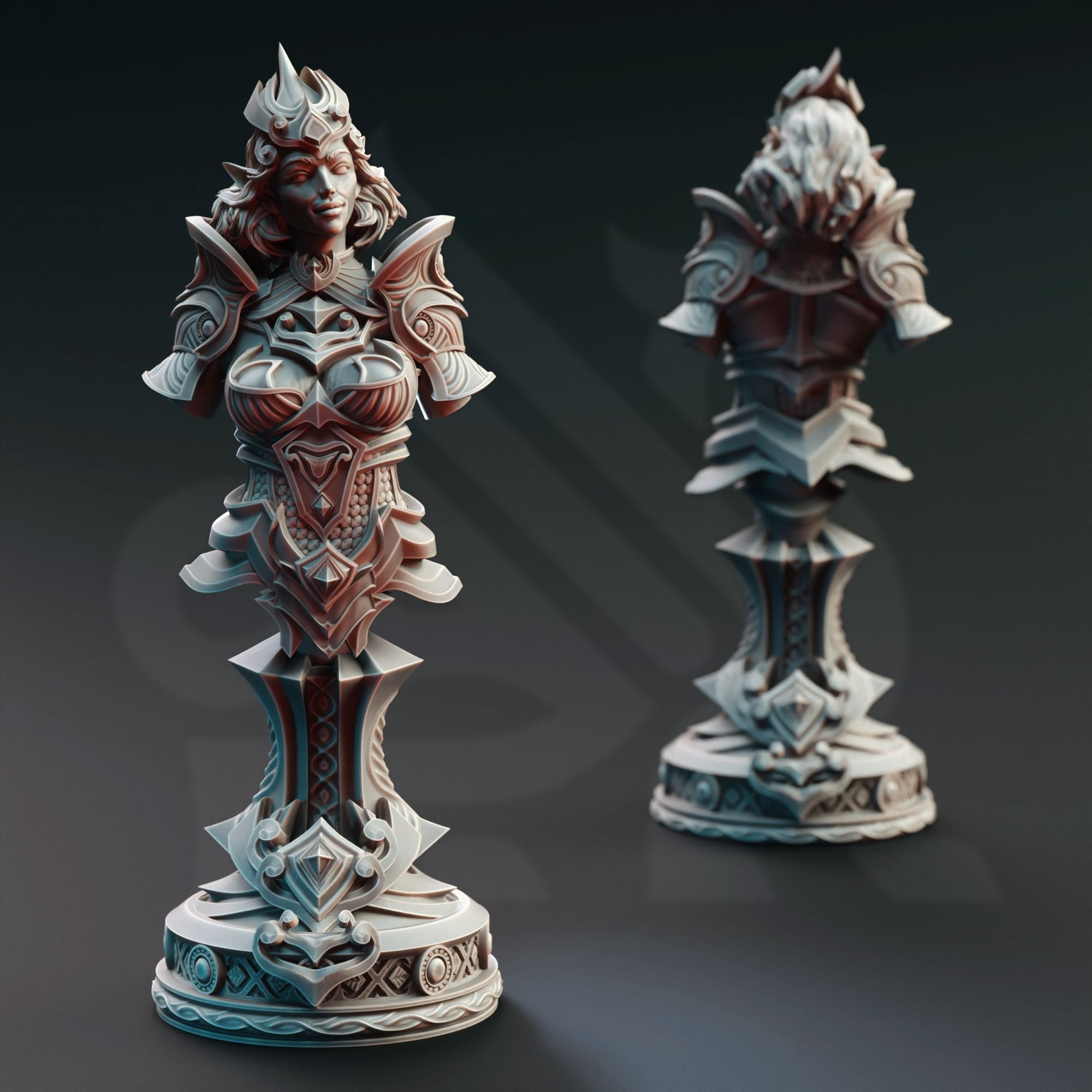 Aasimar Cleric Elysia Bust - 3d Printed Miniature Sculpted by DM Stash