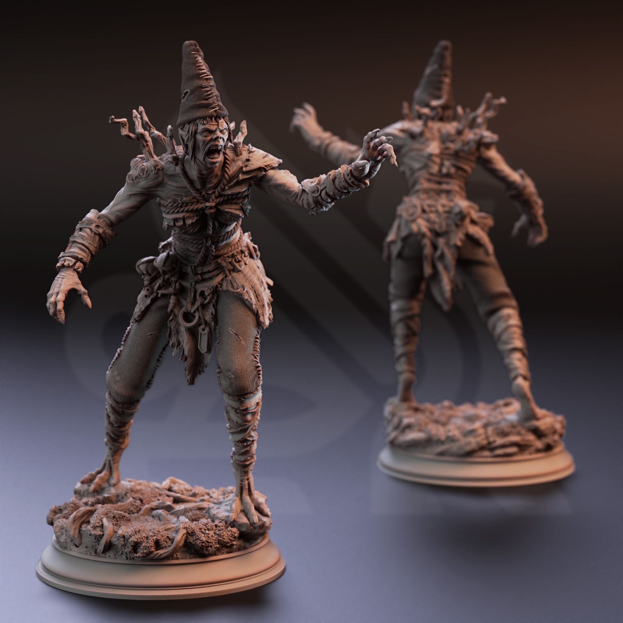 Granny Nora, Voyeur Hag - 3d Printed Miniature Sculpted by DM Stash