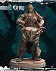 Dark Elf Command Group Drummer - Army of Darkness: Dark Elves - 3d Printed Miniature Sculpted by Monolith Arts