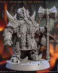 Goldrun, Emperor of Embers - Magmaforged Dwarves of the Depths - 3d Printed Miniature sculpted by Artisan Guild