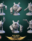 Scrap Bots - Gilded Wrath - 3d Printed Miniature Sculpted by White Werewolf Tavern