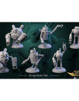 Scrap Bots - Gilded Wrath - 3d Printed Miniature Sculpted by White Werewolf Tavern
