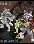 The Nekomancer - Fantasy Pets - 3d Printed Miniature Sculpted by Tainted Saint Miniatures