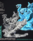 Nehebkau, Water Elemental - Godly Avatars - 3d Printed Miniature Sculpted by Printed Obsession