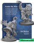 Kaelos the Wise, Owl Warlock - Brambleheart - 3d Printed Miniature by sculpted by Kraken Games Lab