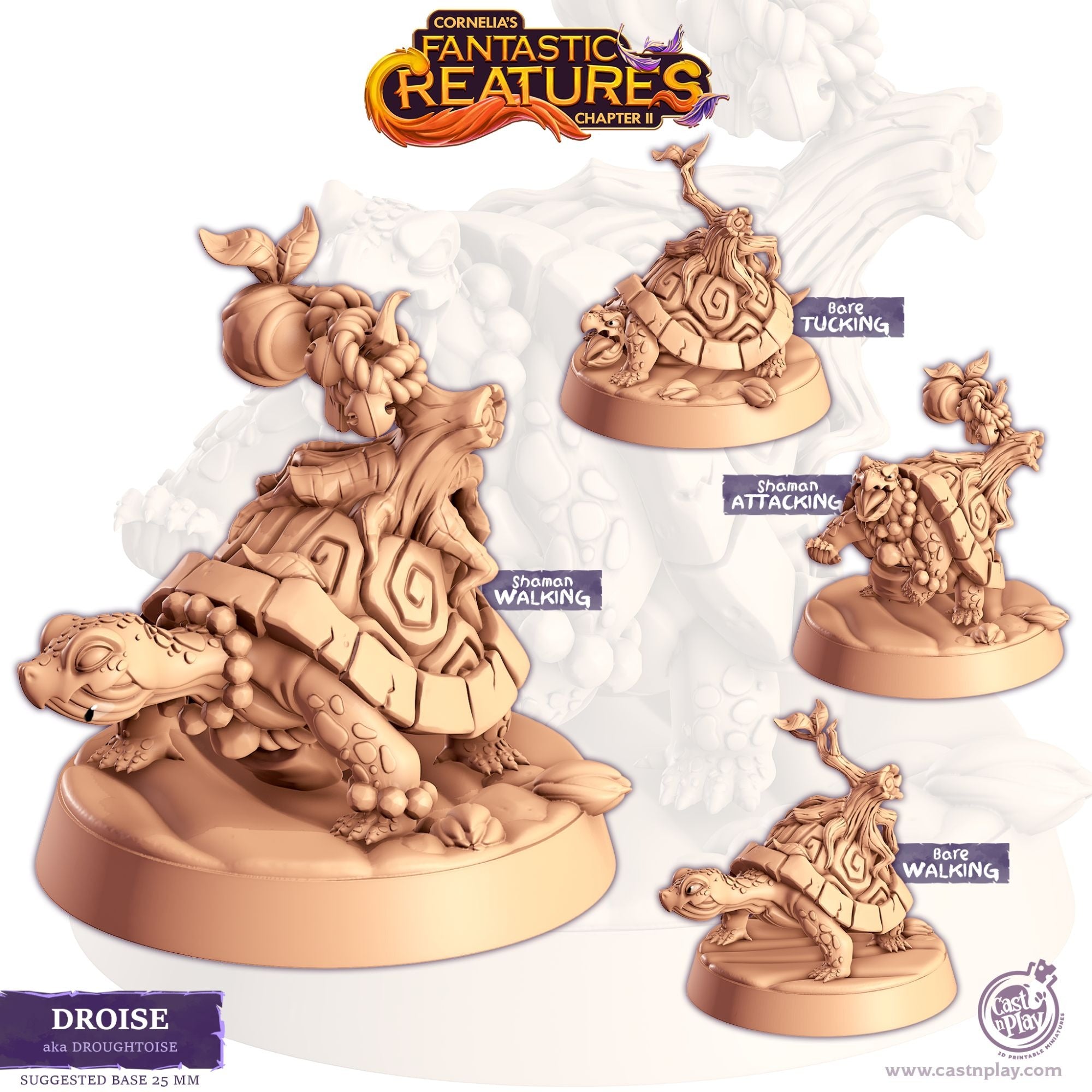 Droise (Droughtoise) - Fantastic Creatures - 3d Printed Miniature Sculpted by Cast N Play