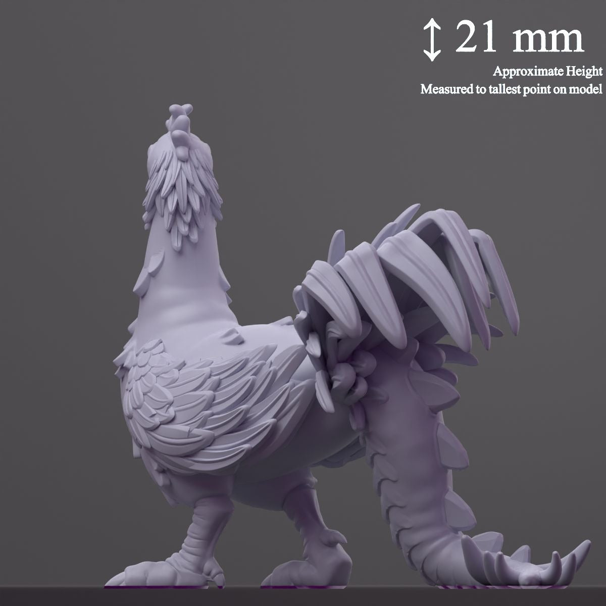Coktri (Cockatrice) - Fantastic Creatures - 3d Printed Miniature Sculpted by Cast N Play