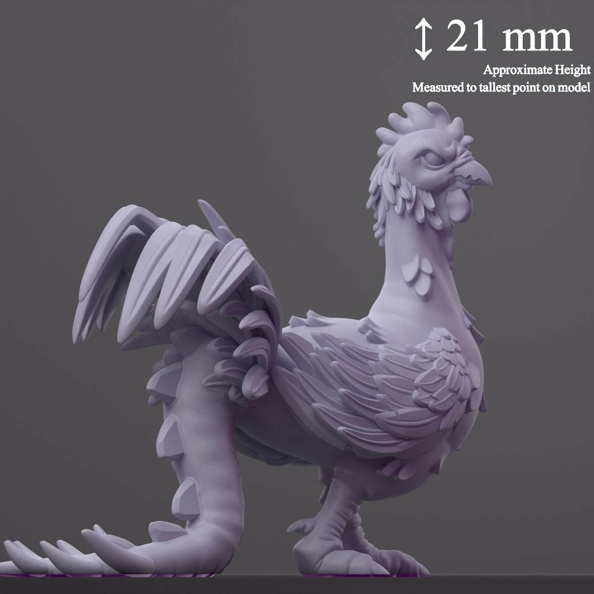 Coktri (Cockatrice) - Fantastic Creatures - 3d Printed Miniature Sculpted by Cast N Play
