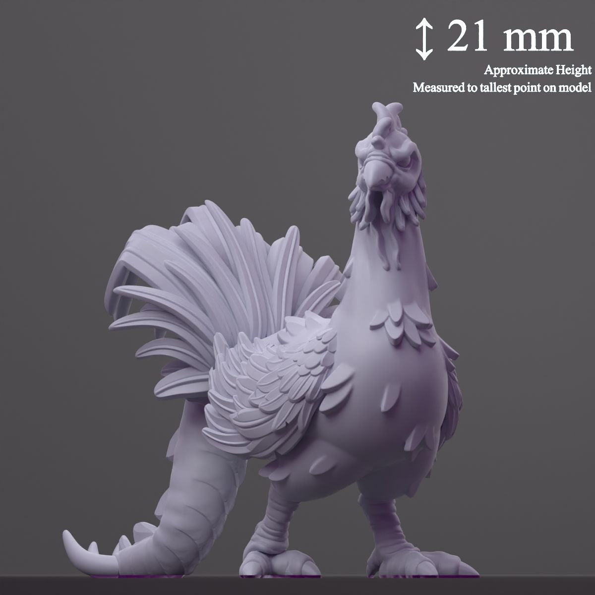 Coktri (Cockatrice) - Fantastic Creatures - 3d Printed Miniature Sculpted by Cast N Play