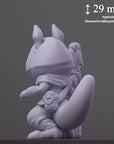The Nomad - Curious Critters of Whimsy Isle - 3d Printed Miniature Sculpted by Velrock Art Miniatures