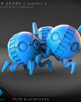 Bombot - Iron Gears - 3d Printed Miniature Sculpted by Blue Wyvern