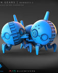 Bombot - Iron Gears - 3d Printed Miniature Sculpted by Blue Wyvern