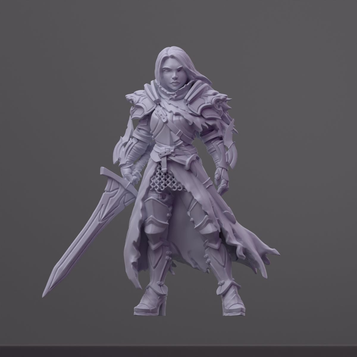 Lydia the Lioness - Order of the Iron Lily - 3d Printed Miniature Sculpted by RN Estudio