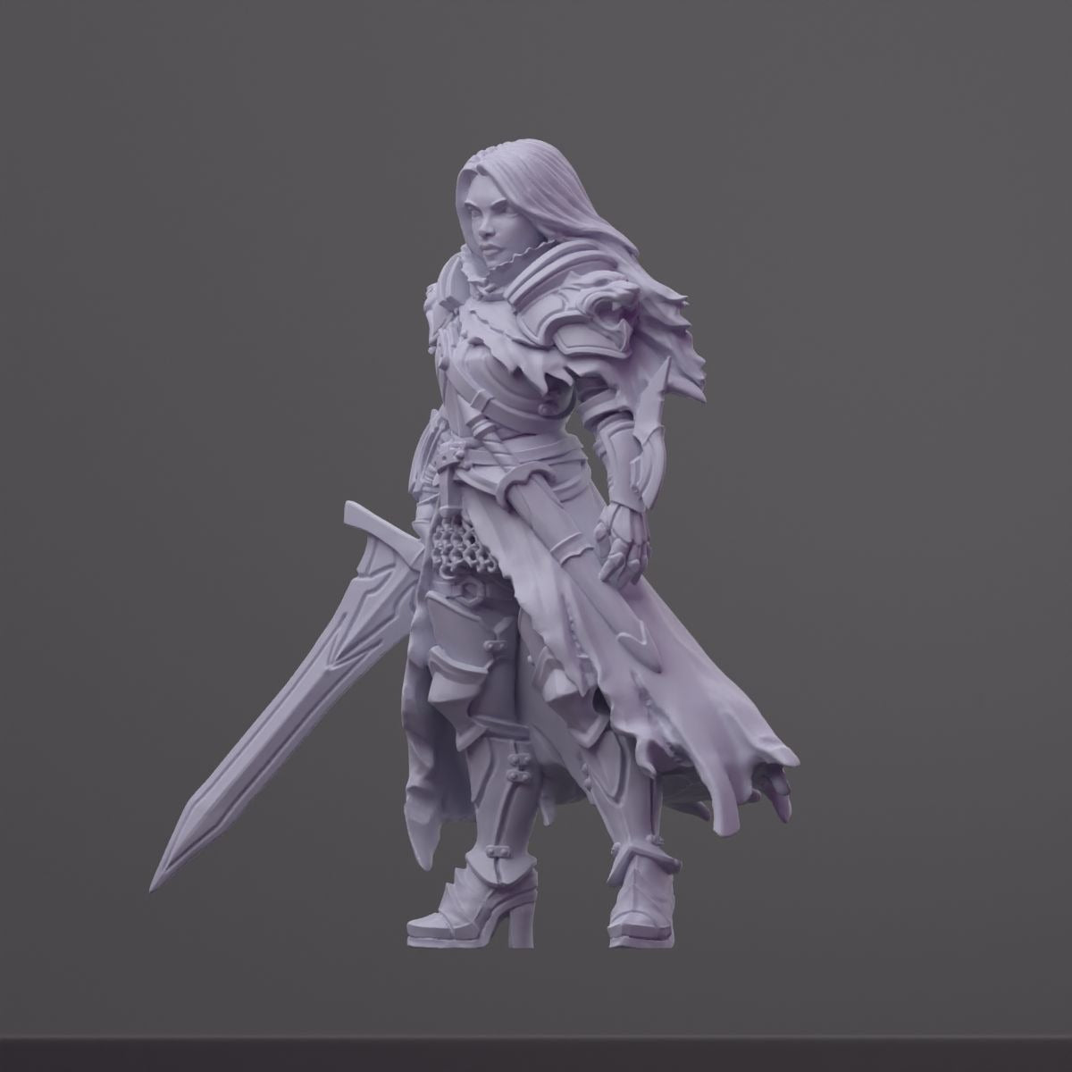 Lydia the Lioness - Order of the Iron Lily - 3d Printed Miniature Sculpted by RN Estudio