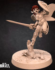 Pixie Paladin - Pixies - 3d Printed Miniature sculpted by Bite the Bullet