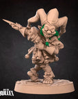Halfling Daggerthrower - Horror Circus - 3d Printed Miniature sculpted by Bite the Bullet