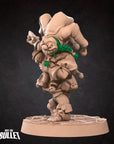 Halfling Daggerthrower - Horror Circus - 3d Printed Miniature sculpted by Bite the Bullet