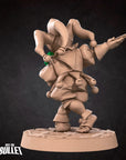 Halfling Daggerthrower - Horror Circus - 3d Printed Miniature sculpted by Bite the Bullet