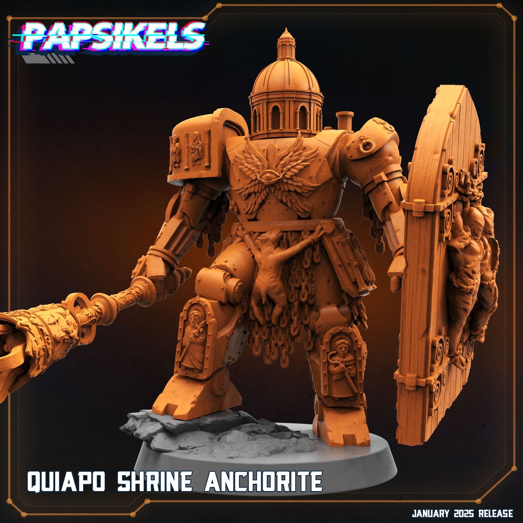 Quiapo Shrine Anchorite - 3d Printed Miniature Sculpted by Papsikels Miniatures