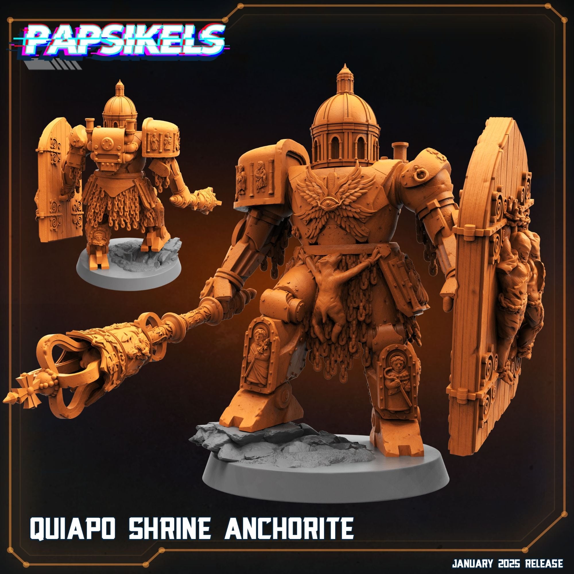 Quiapo Shrine Anchorite - 3d Printed Miniature Sculpted by Papsikels Miniatures