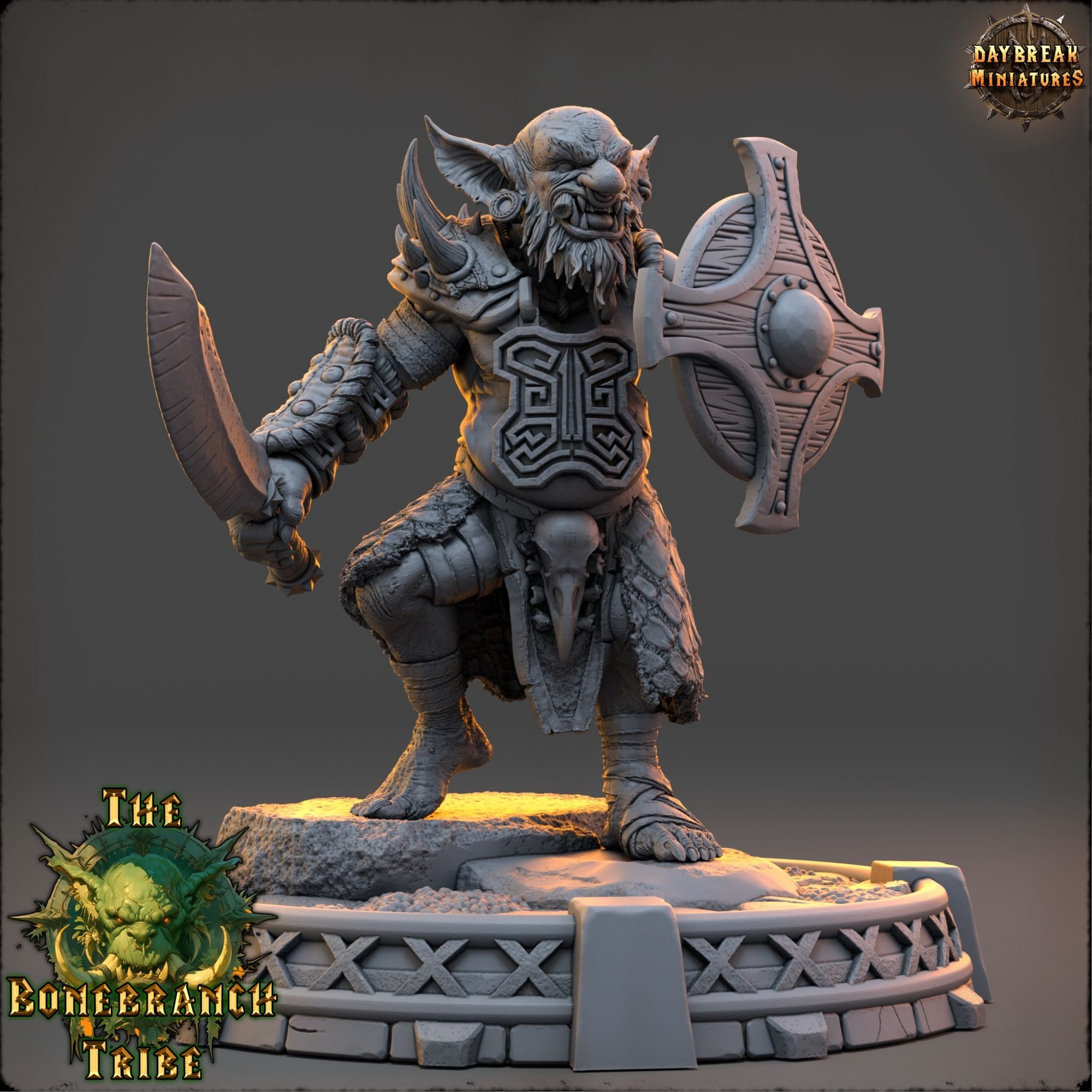 Zurtik Hookclaw - The Bonebranch Tribe (Goblins) - 3d Printed Miniature sculpted by Daybreak Miniatures