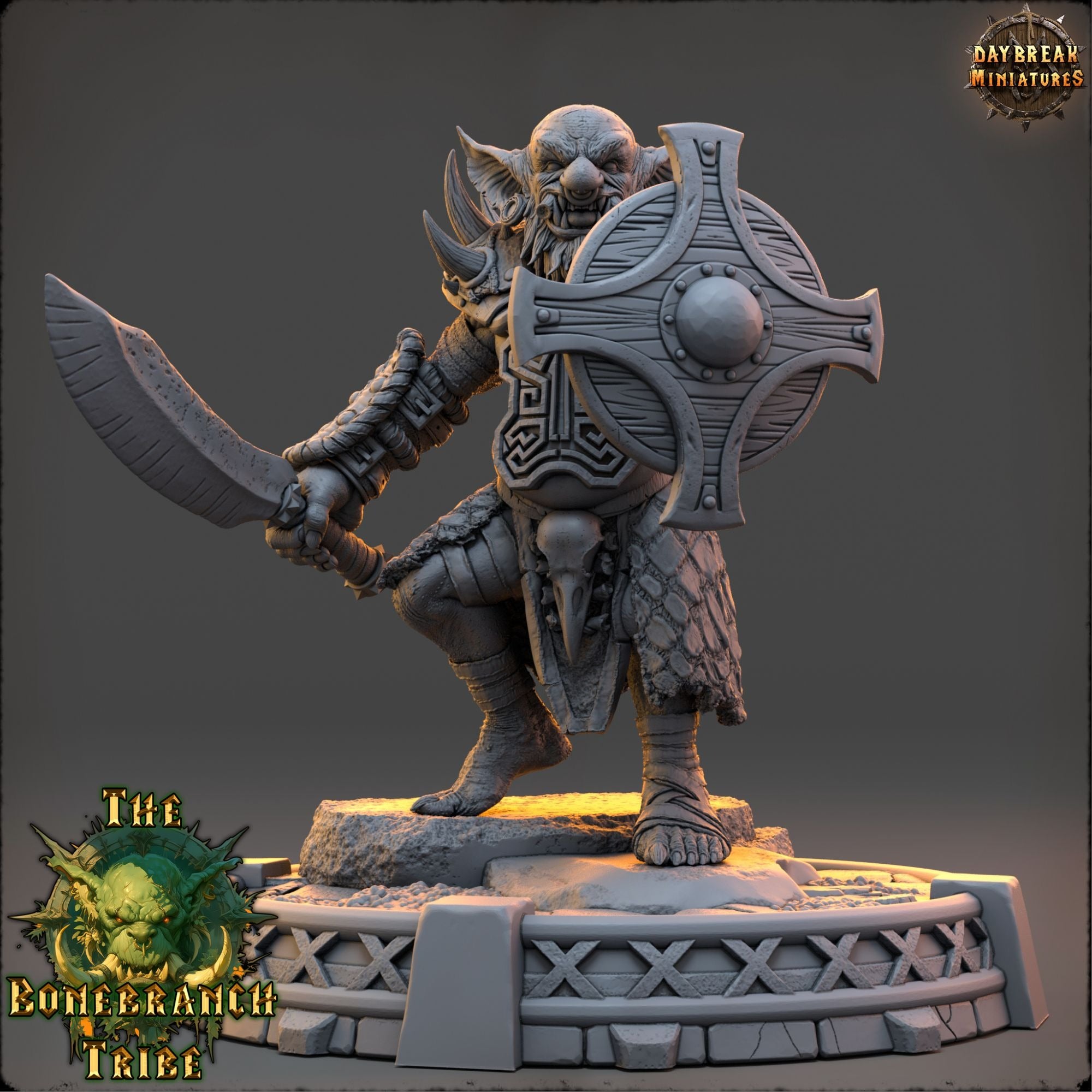 Zurtik Hookclaw - The Bonebranch Tribe (Goblins) - 3d Printed Miniature sculpted by Daybreak Miniatures
