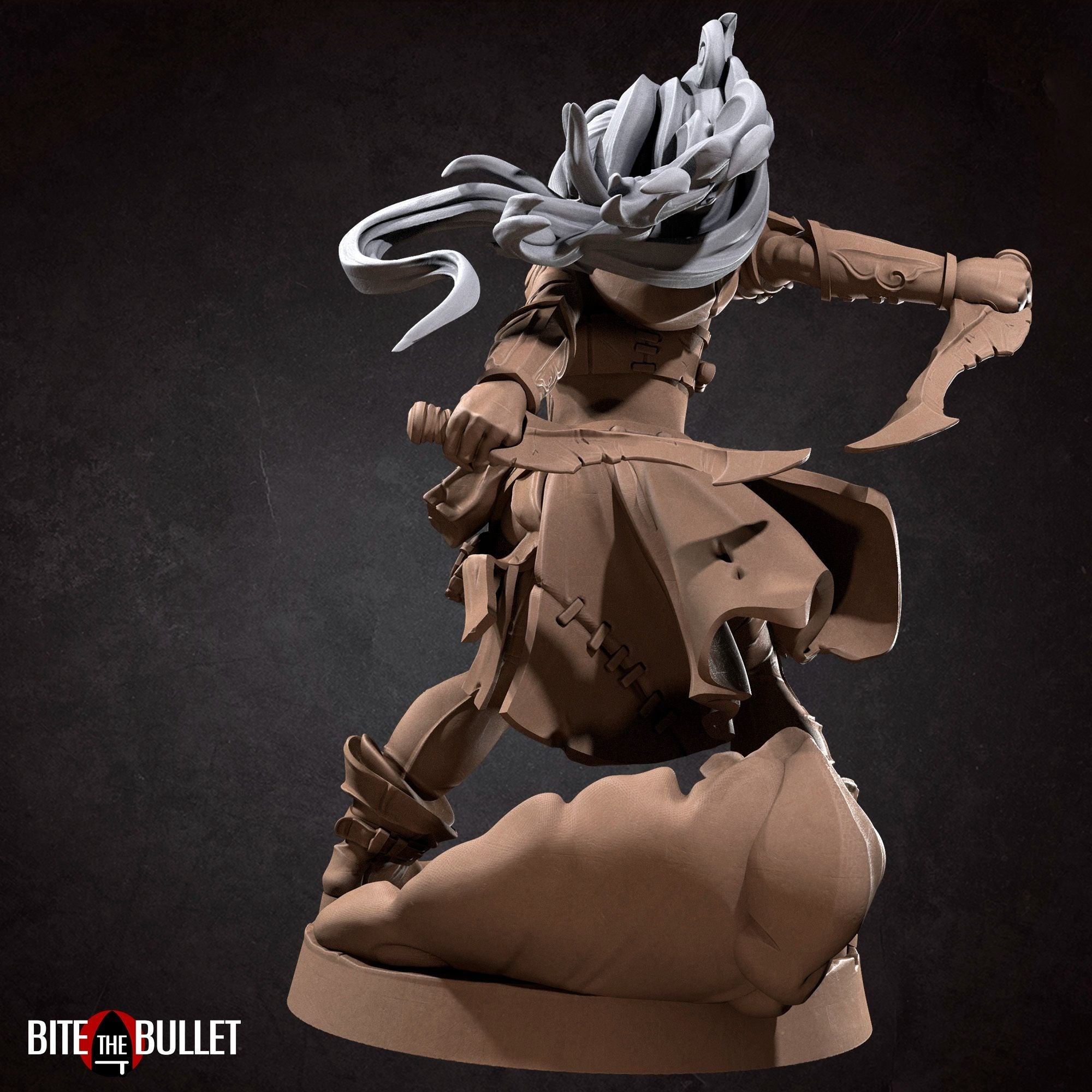 Air Genasi Ranger- 3d Printed Miniature by Bite the Bullet
