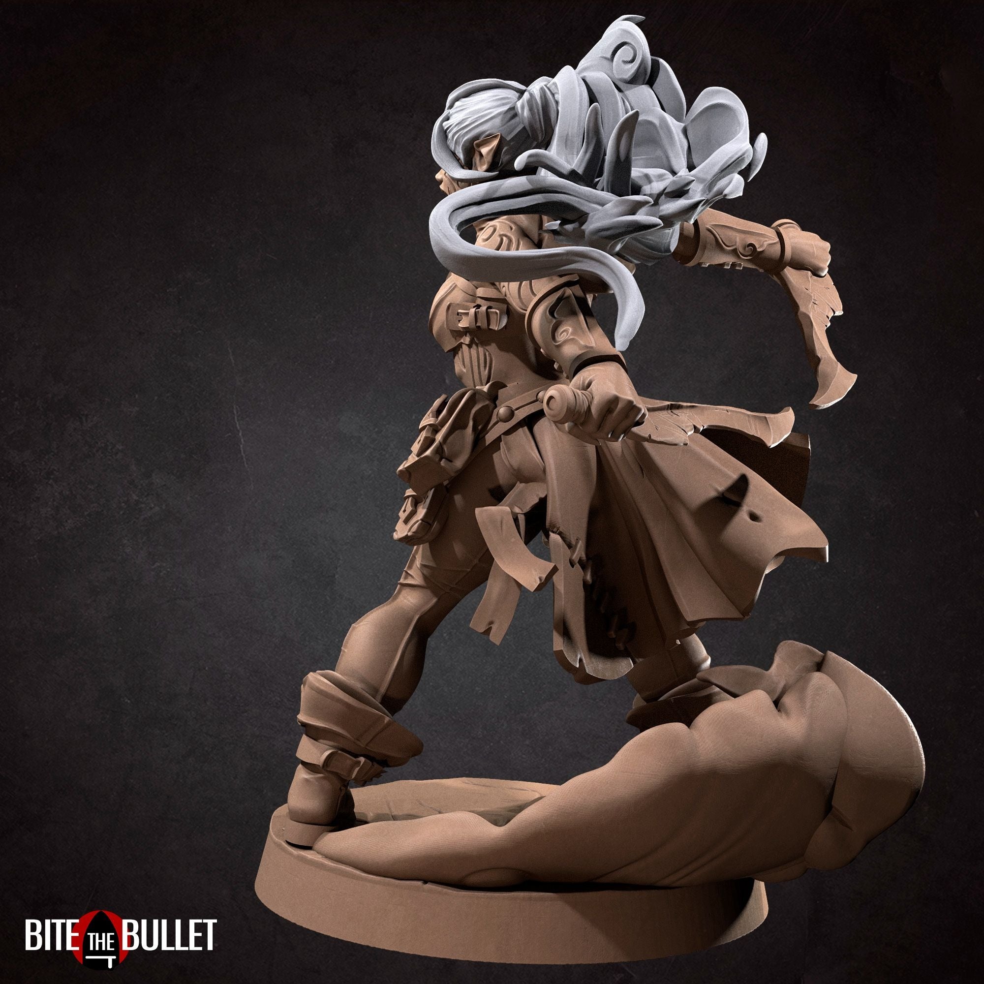Air Genasi Ranger- 3d Printed Miniature by Bite the Bullet