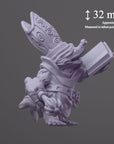 Mole Cleric - Fantasy Pets - 3d Printed Miniature Sculpted by Tainted Saint Miniatures