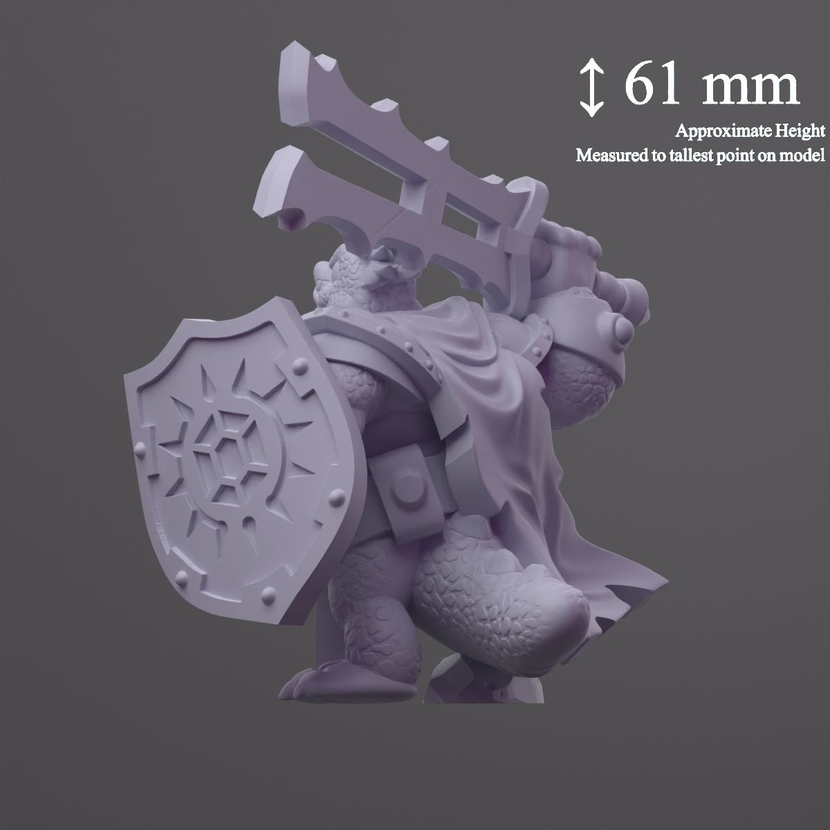 Kharva Brinefang, Crocodile Sentinel - 3d Printed Miniature by DiceHeads
