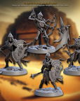 a group of knights with spears and shields
