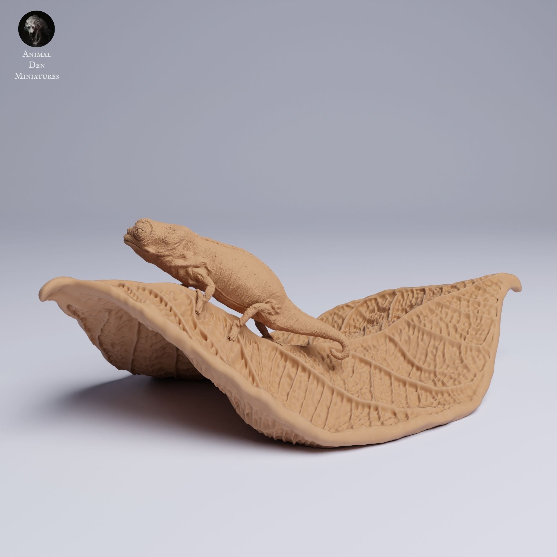 Nosy Hara Leaf Chameleon (Brookesia micra) - 3d Printed 3:1 Scale Miniature Sculpted by Animal Den