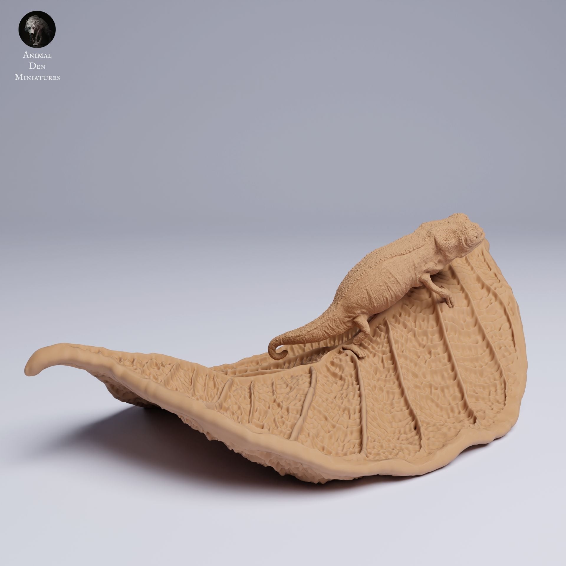 Nosy Hara Leaf Chameleon (Brookesia micra) - 3d Printed 3:1 Scale Miniature Sculpted by Animal Den