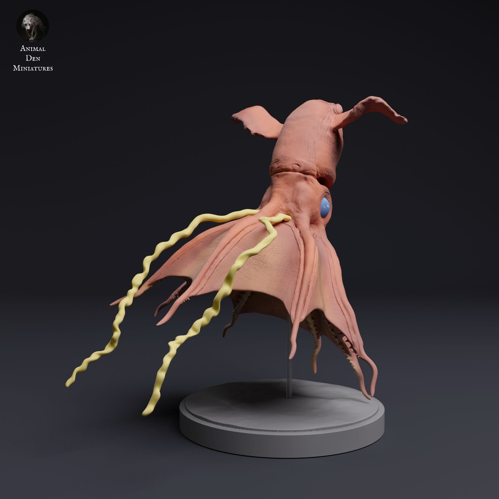 Vampire Squid - 3d Printed 1:2 Scale Miniature Sculpted by Animal Den