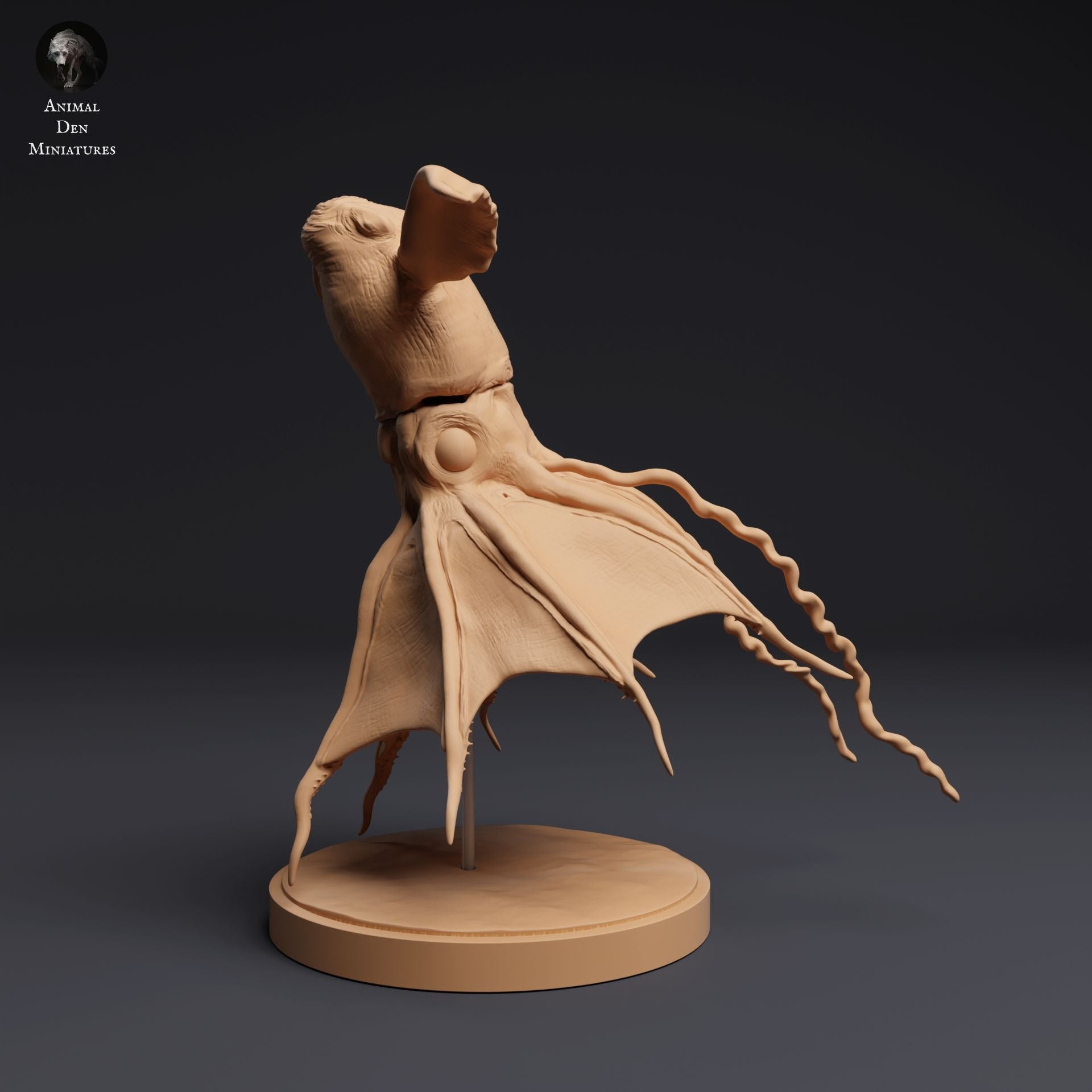 Vampire Squid - 3d Printed 1:2 Scale Miniature Sculpted by Animal Den