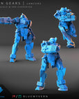 Lancers - Iron Gears - 3d Printed Miniature Sculpted by Blue Wyvern